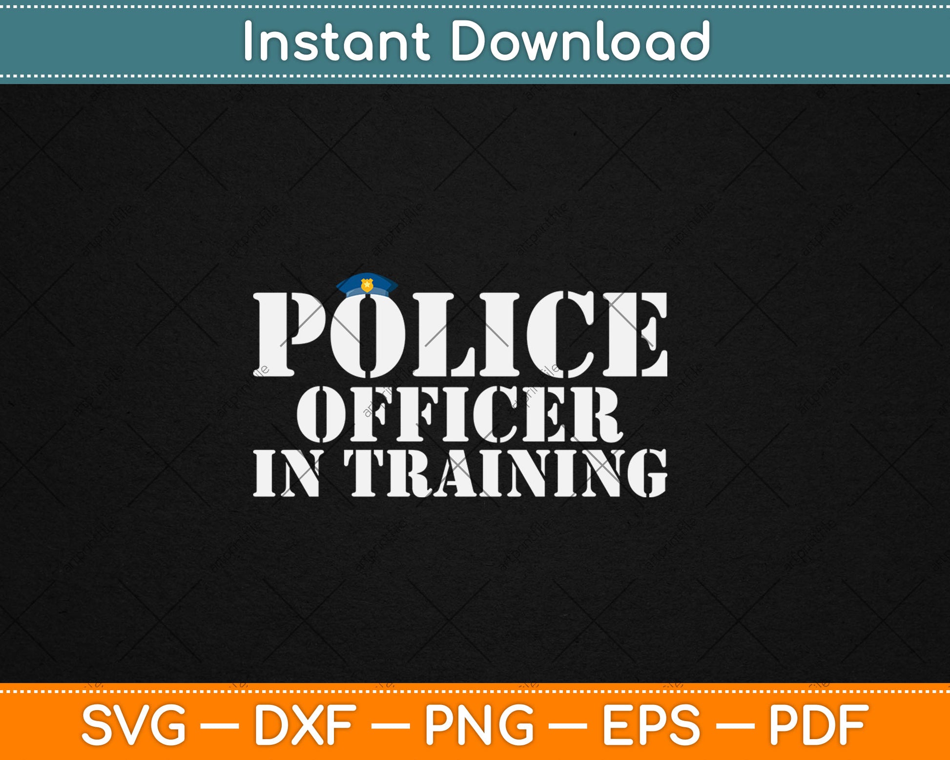 Police Officer In Training For Policemen Svg Digital Cutting File