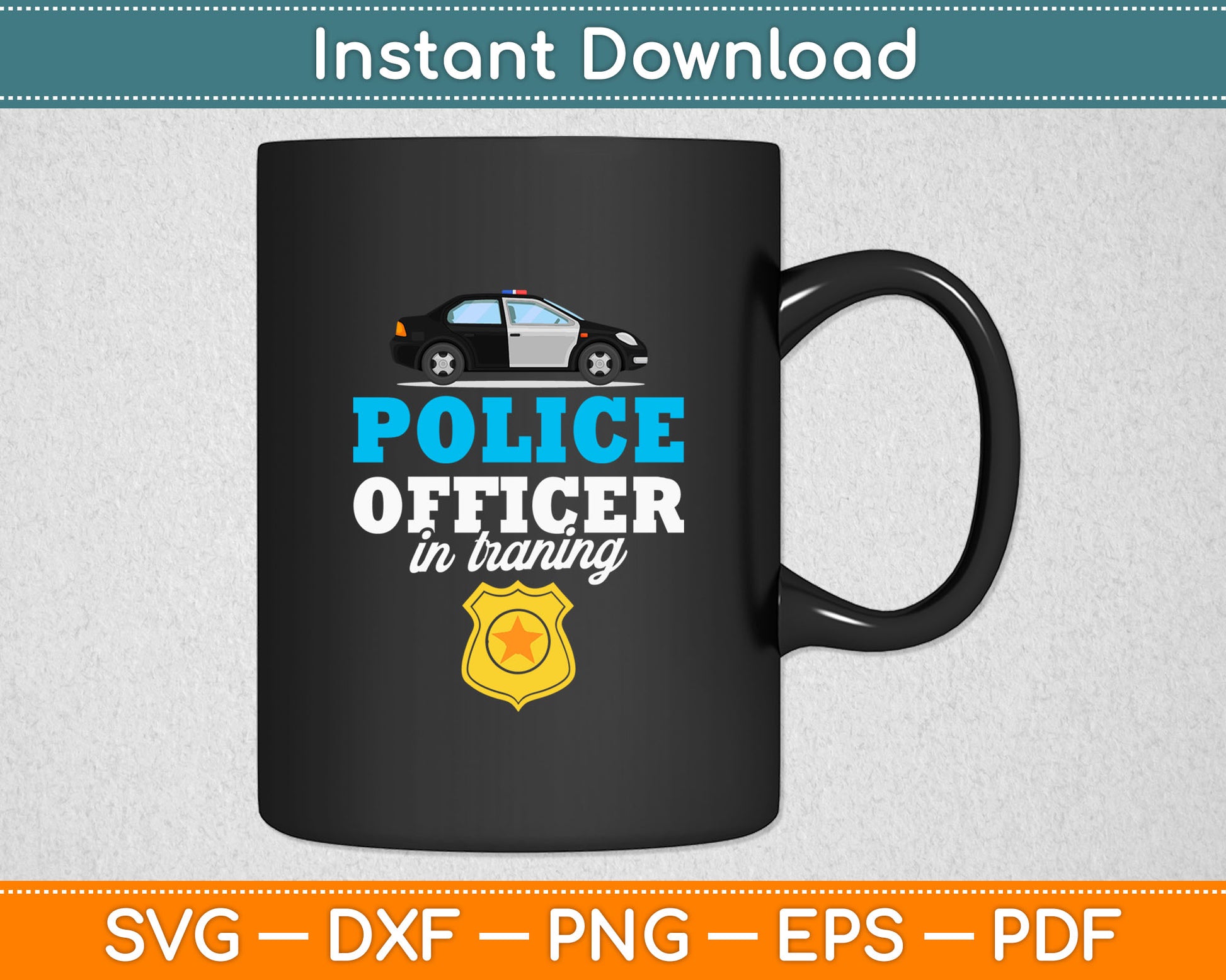 Police Officer In Training Funny Kid Cop Policeman Svg Digital Cutting File