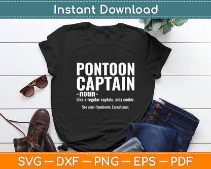 Pontoon Captain Definition Pontoon Boat Boating Svg Digital Cutting File