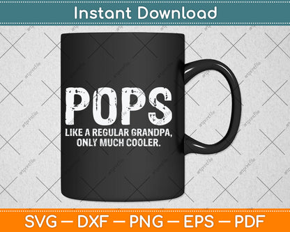 Pops Definition Funny Grandpa Fathers Day Svg Digital Cutting File