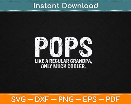 Pops Definition Funny Grandpa Fathers Day Svg Digital Cutting File
