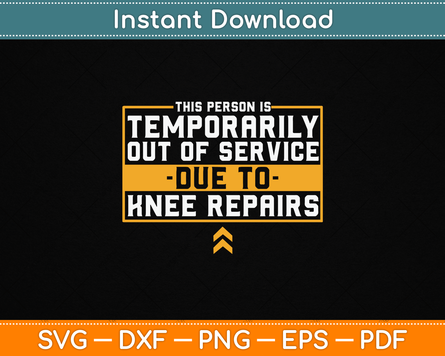 Post op knee replacement SVG design for surgery recovery and rehabilitation