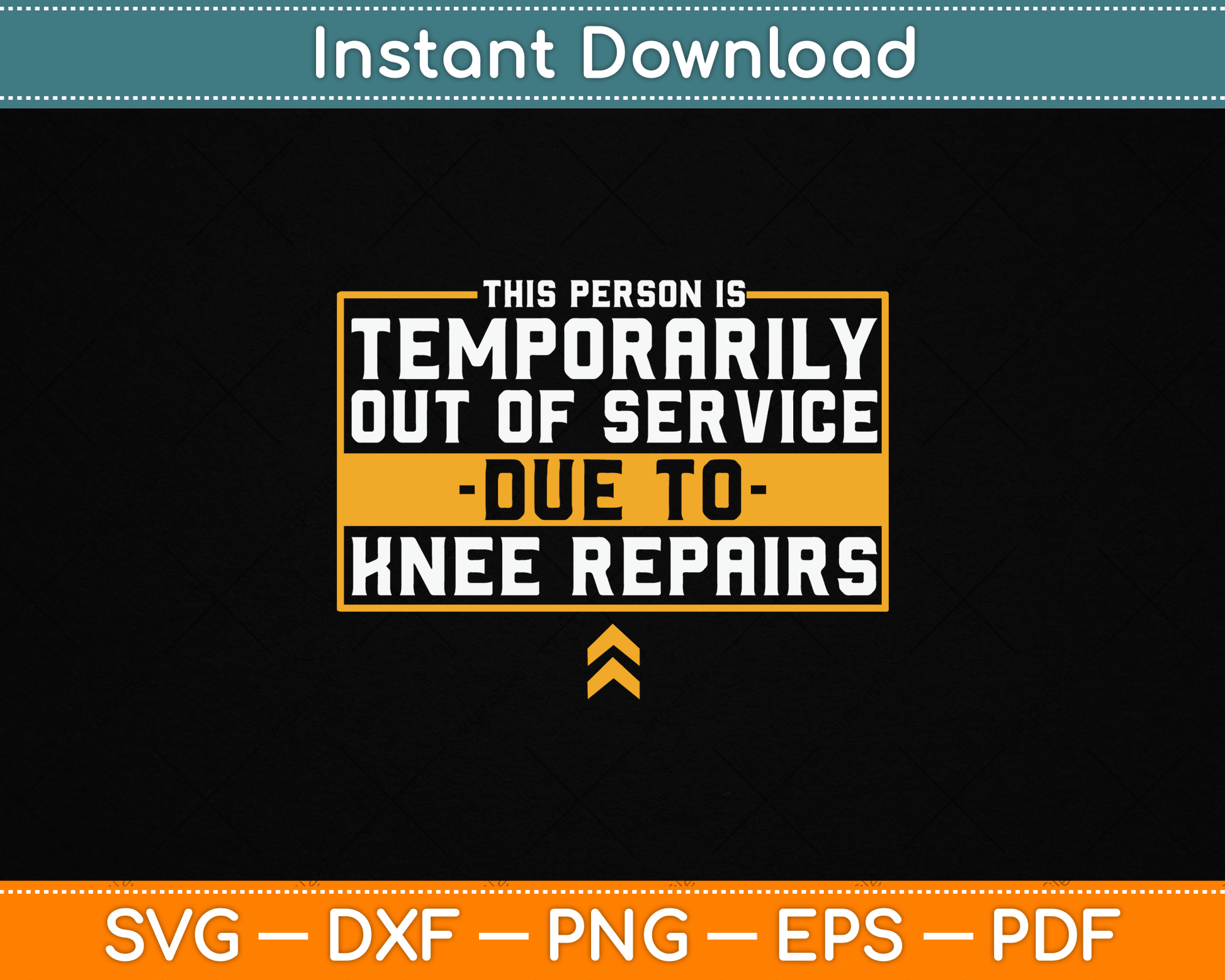 Post op knee replacement SVG design for surgery recovery and rehabilitation