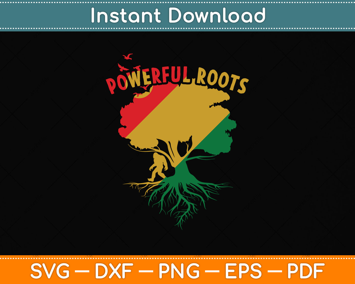 Powerful Roots Juneteenth Afro American Pride Black Lives Matter Svg Digital Cutting File
