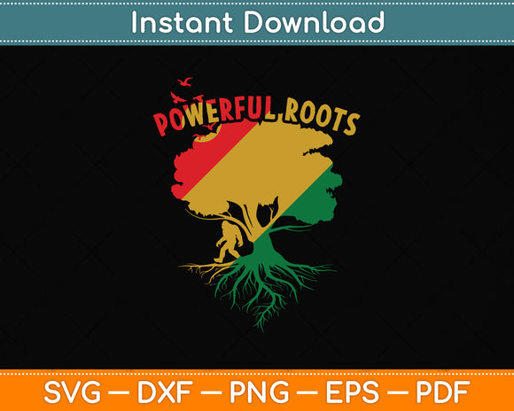 Powerful Roots Juneteenth Afro American Pride Black Lives Matter Svg Digital Cutting File