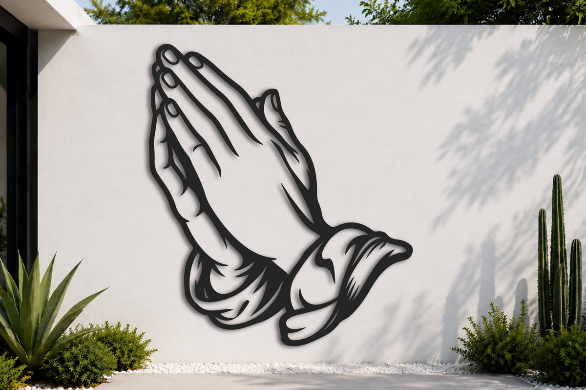 Prayer Hands Laser Cut SVG