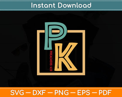 Preacher's Kid Distressed Pastors Children Svg Digital Cutting File