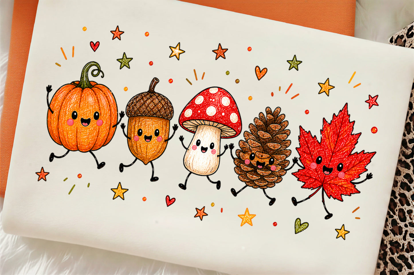 Preppy Autumn Pumpkin PNG Bundle Cute Fall Halloween Thanksgiving Clipart