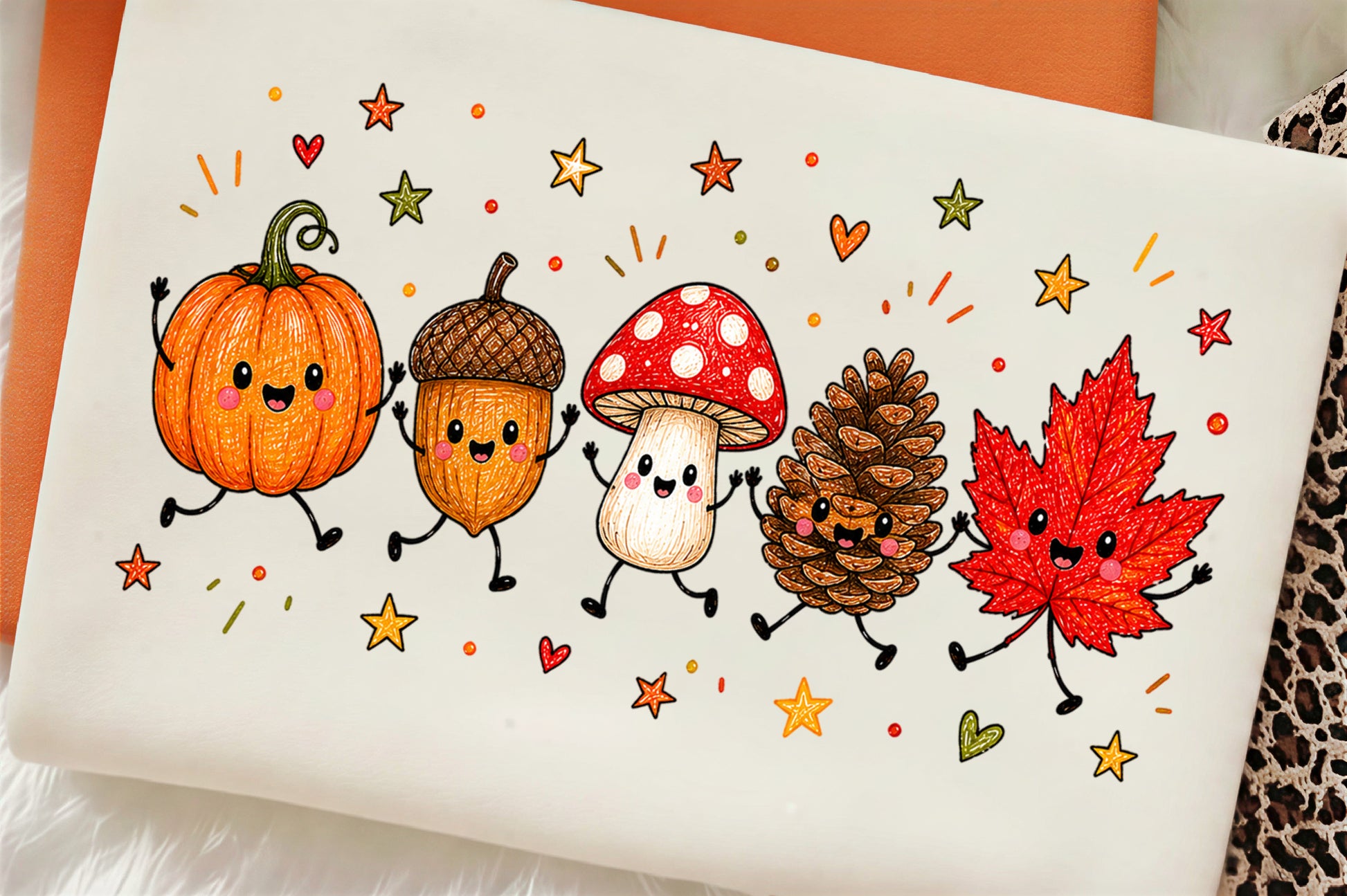 Preppy Autumn Pumpkin PNG Bundle Cute Fall Halloween Thanksgiving Clipart