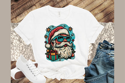Preppy Christmas Brushstroke Santa PNG