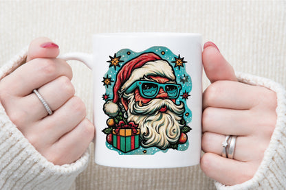 Preppy Christmas Brushstroke Santa PNG