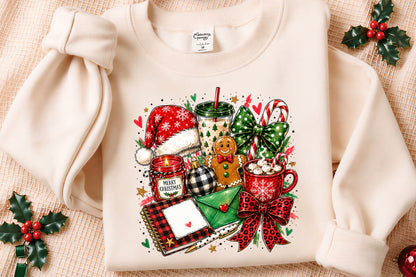 Preppy Christmas Doodles PNG | Cute Holiday Christmas Clipart