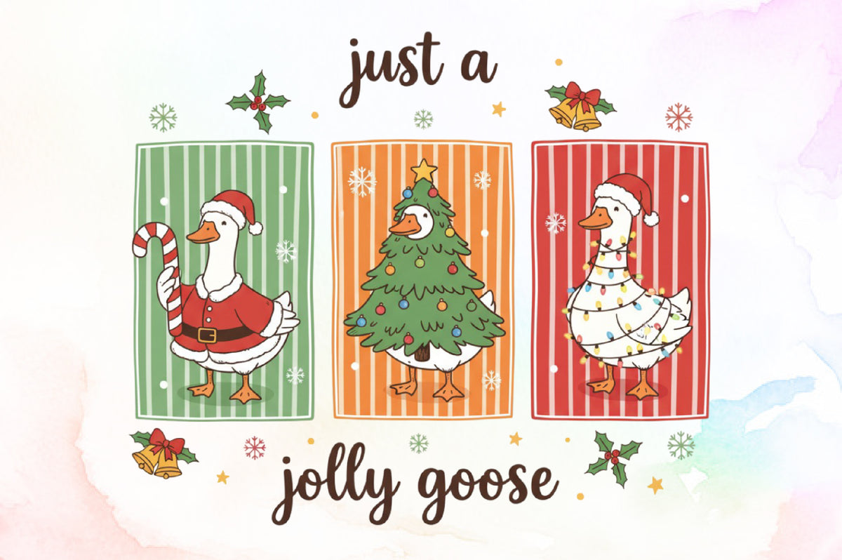 Preppy Christmas Goose PNG