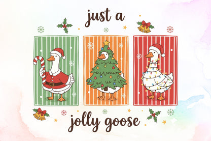 Preppy Christmas Goose PNG