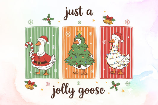 Preppy Christmas Goose PNG