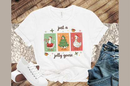 Preppy Christmas Goose PNG