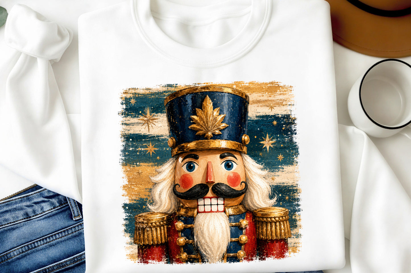 Preppy Christmas Nutcracker PNG  Vintage Holiday Sublimation