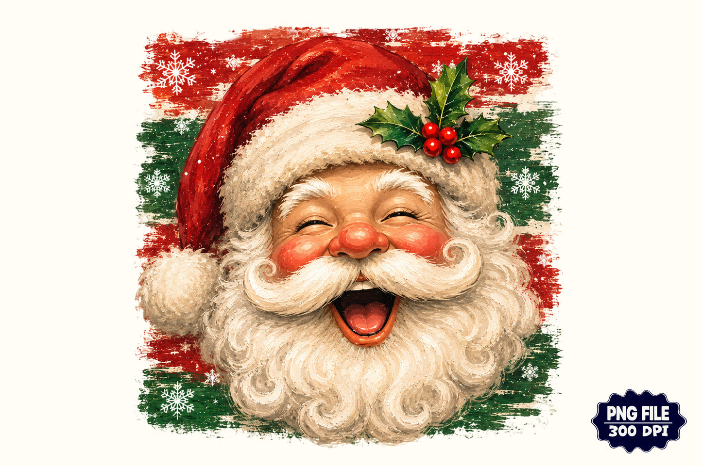 Christmas Santa Claus PNG  Cute Vintage Santa Holiday Sublimation