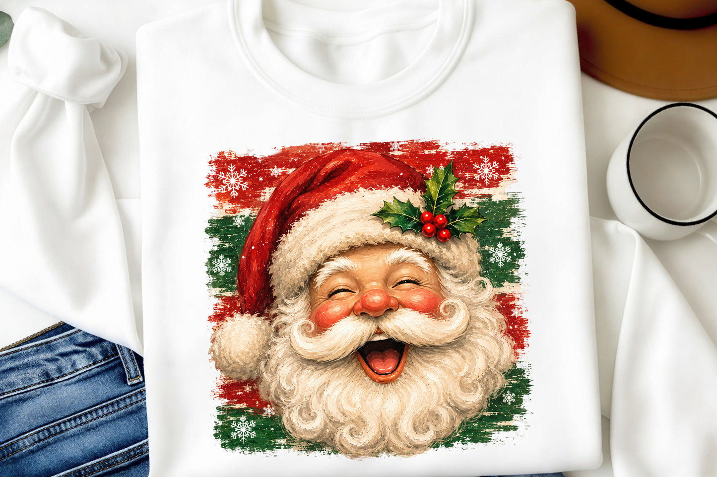 Christmas Santa Claus PNG  Cute Vintage Santa Holiday Sublimation