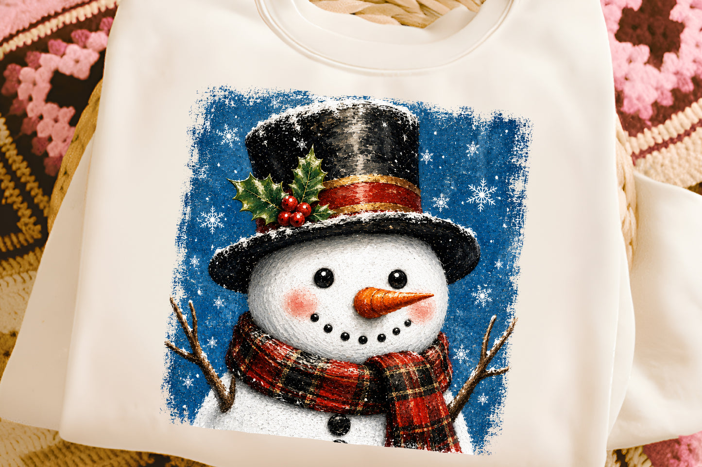 Christmas Snowman PNG  Cute Holiday Snowman Sublimation Design