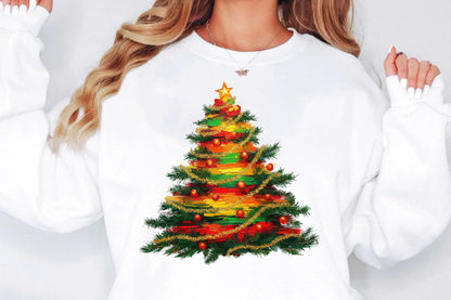 Preppy Christmas Tree Holiday PNG Design