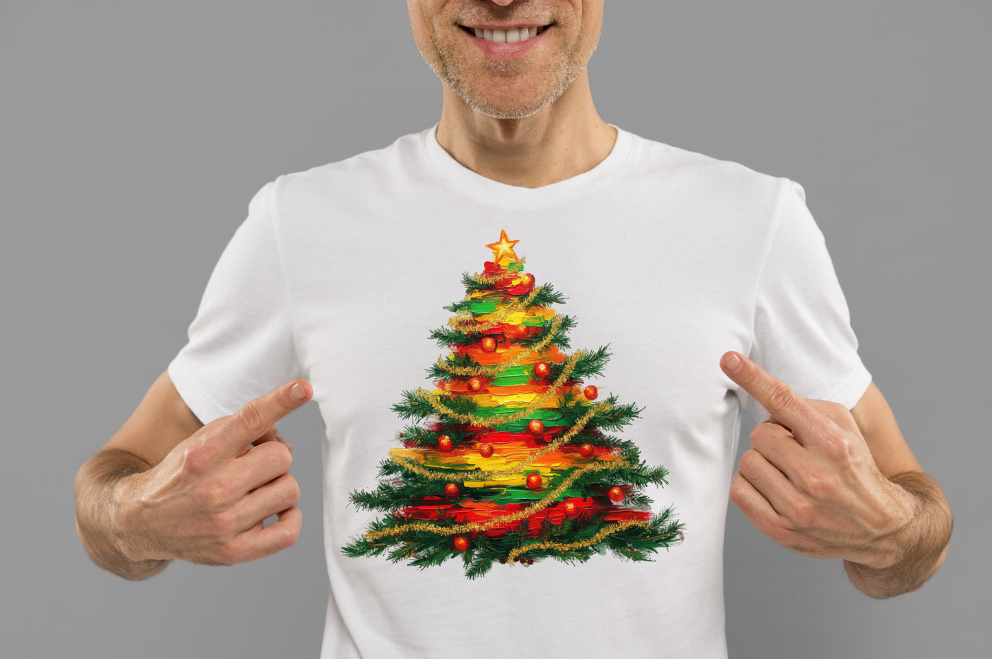 Preppy Christmas Tree Holiday PNG Design