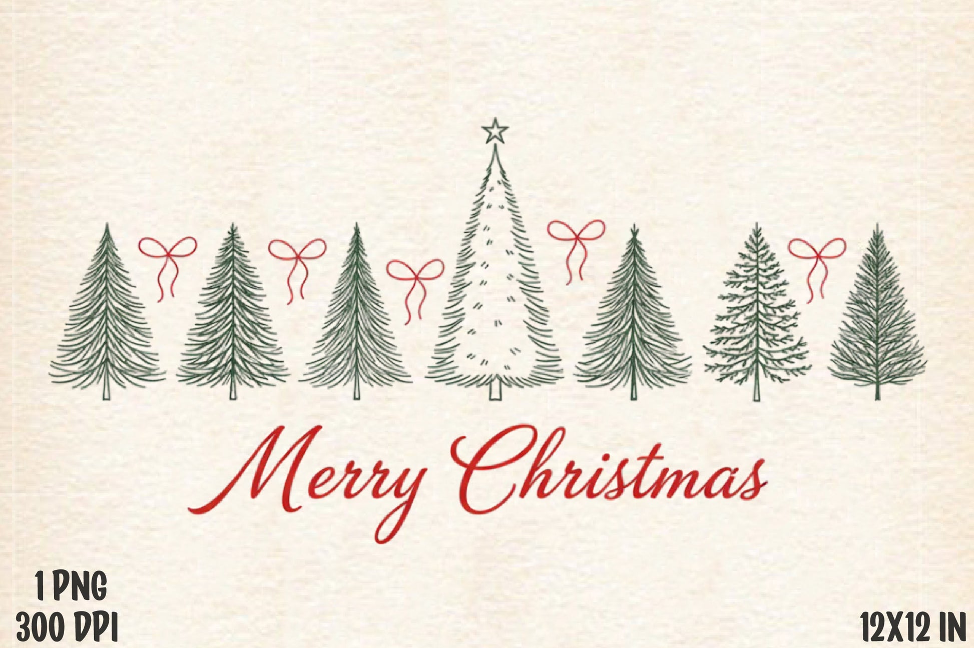 Preppy Christmas Tree PNG Merry Christmas Elegant Holiday Sublimation