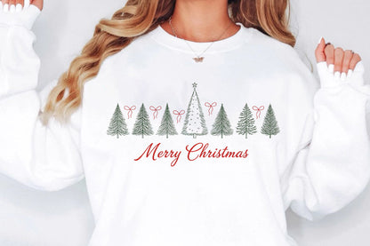 Preppy Christmas Tree PNG Merry Christmas Elegant Holiday Sublimation
