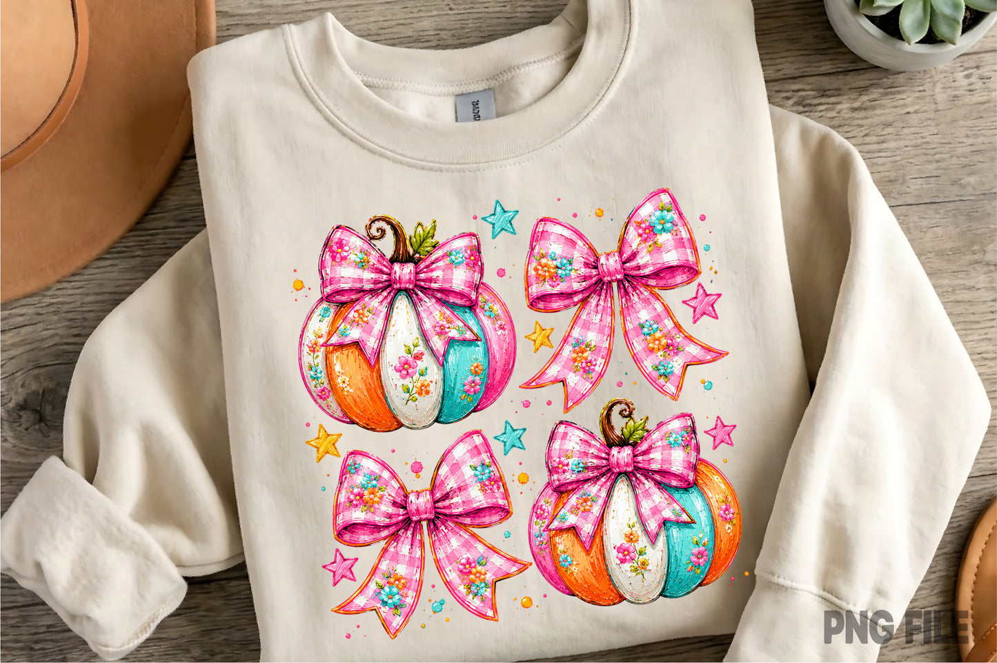 Preppy Coquette Fall Pumpkin PNG | Pink Floral Bow Pumpkin Autumn Clipart | Cute Fall Halloween Sublimation Design