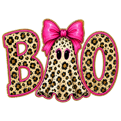 Preppy Ghost Boo PNG Spooky Coquette Halloween Sublimation