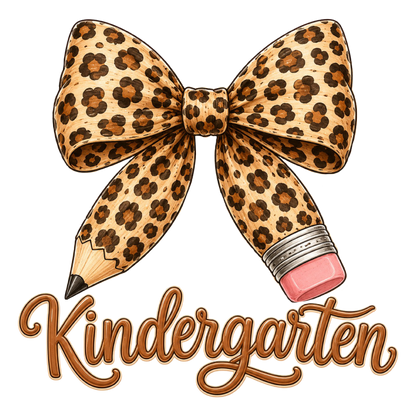 Preppy Kindergarten Pencil Bow PNG