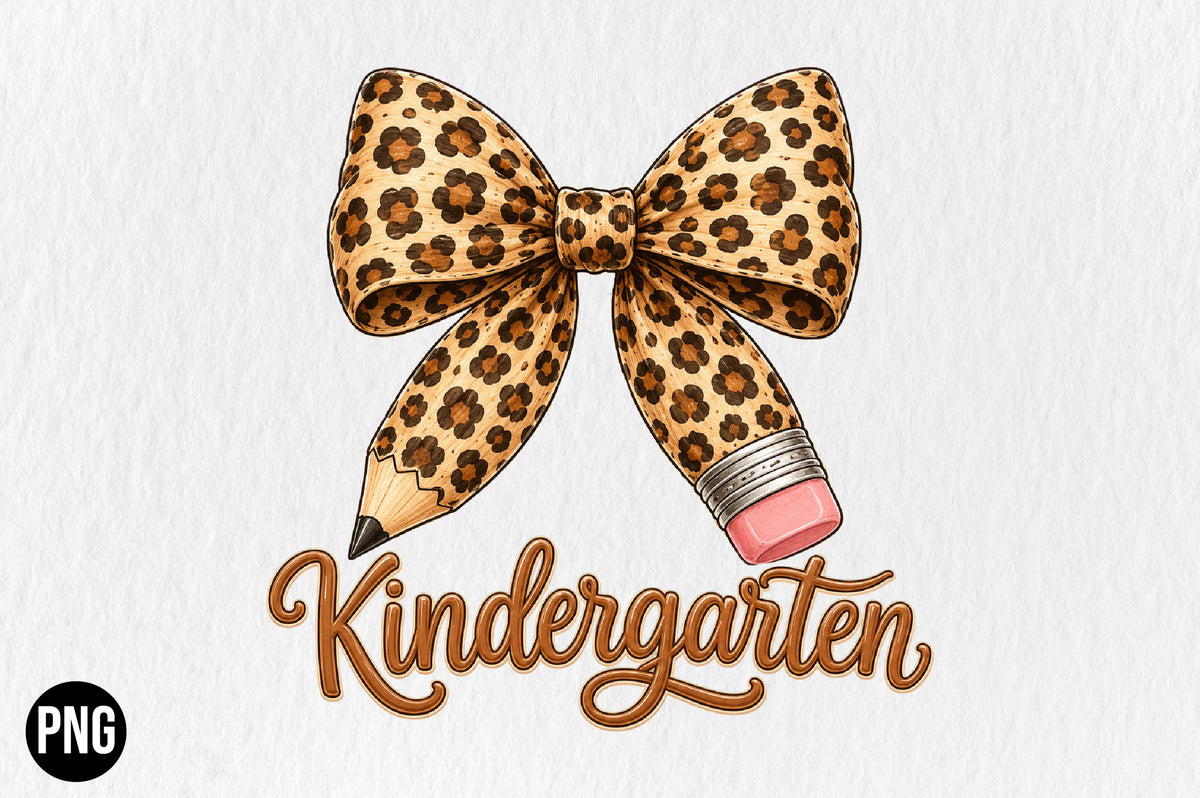 Preppy Kindergarten Pencil Bow PNG