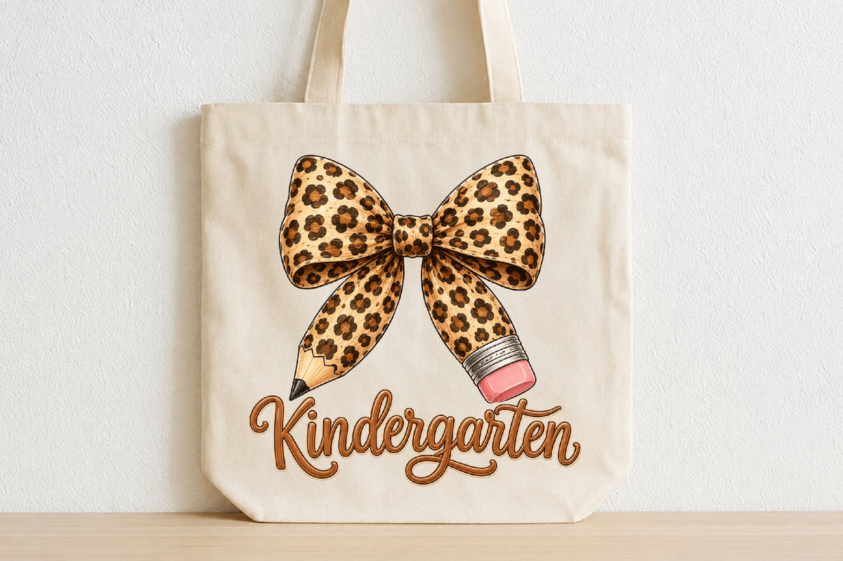 Preppy Kindergarten Pencil Bow PNG