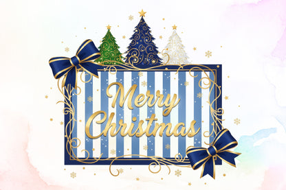 Preppy Merry Christmas Tree PNG