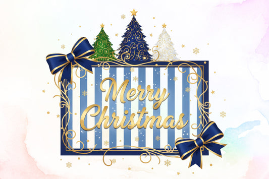 Preppy Merry Christmas Tree PNG