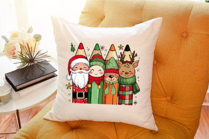 Christmas Pencil Characters PNG Bundle