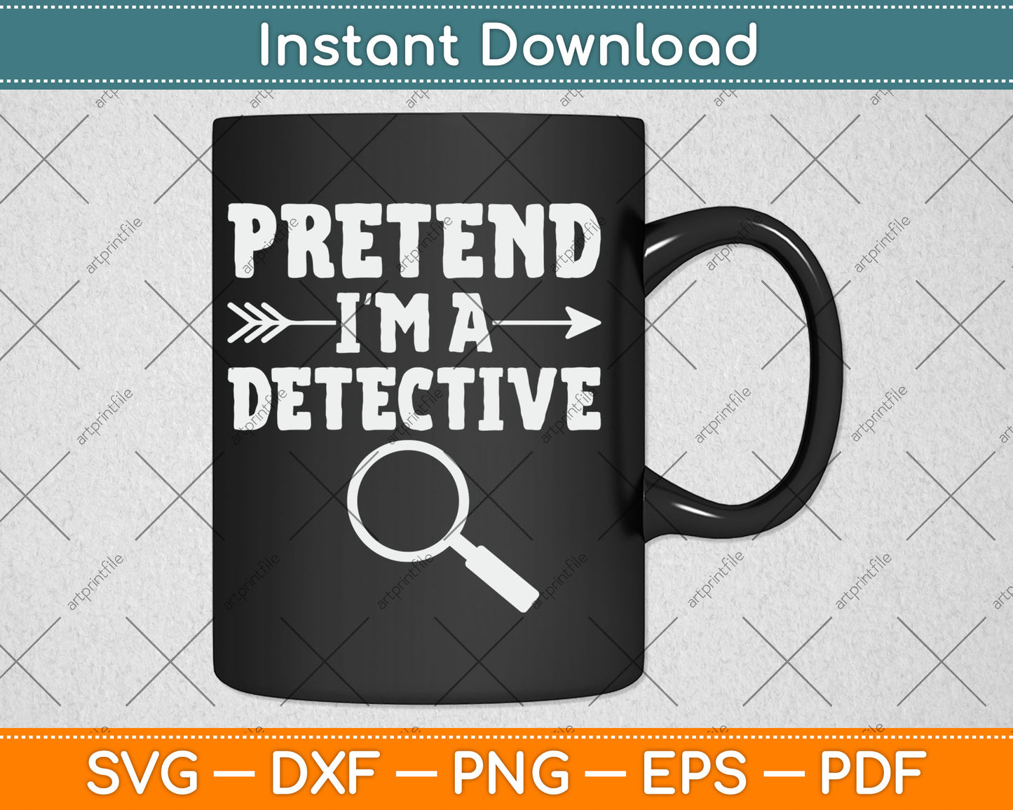 Pretend I'm A Detective Lazy Halloween Funny Svg Digital Cutting File