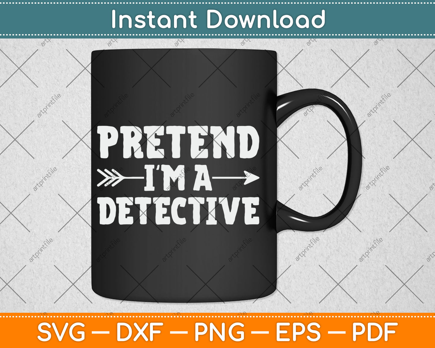 Pretend I'm A Detective Lazy Halloween Funny Svg Design Digital Cutting File