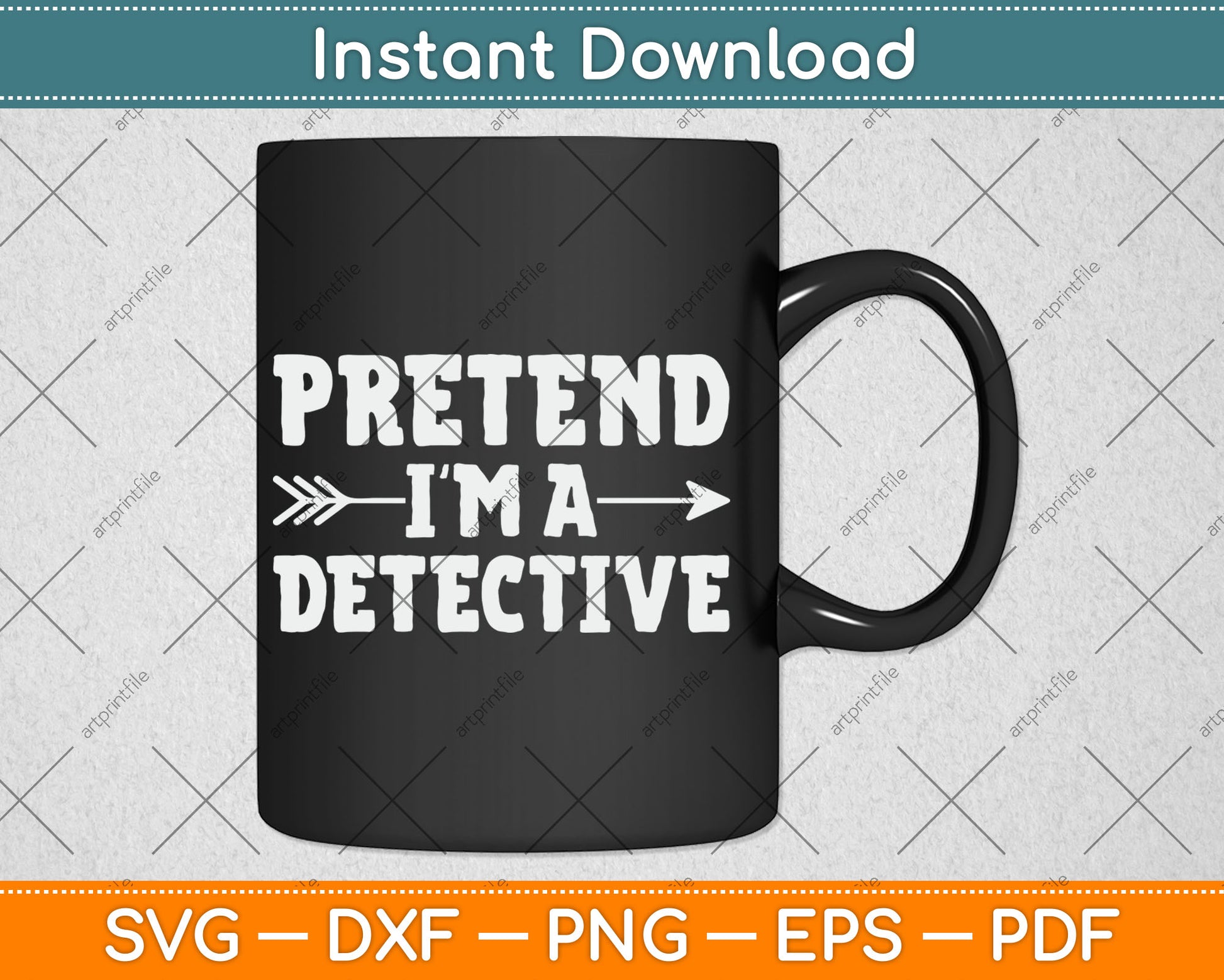Pretend I'm A Detective Lazy Halloween Funny Svg Design Digital Cutting File