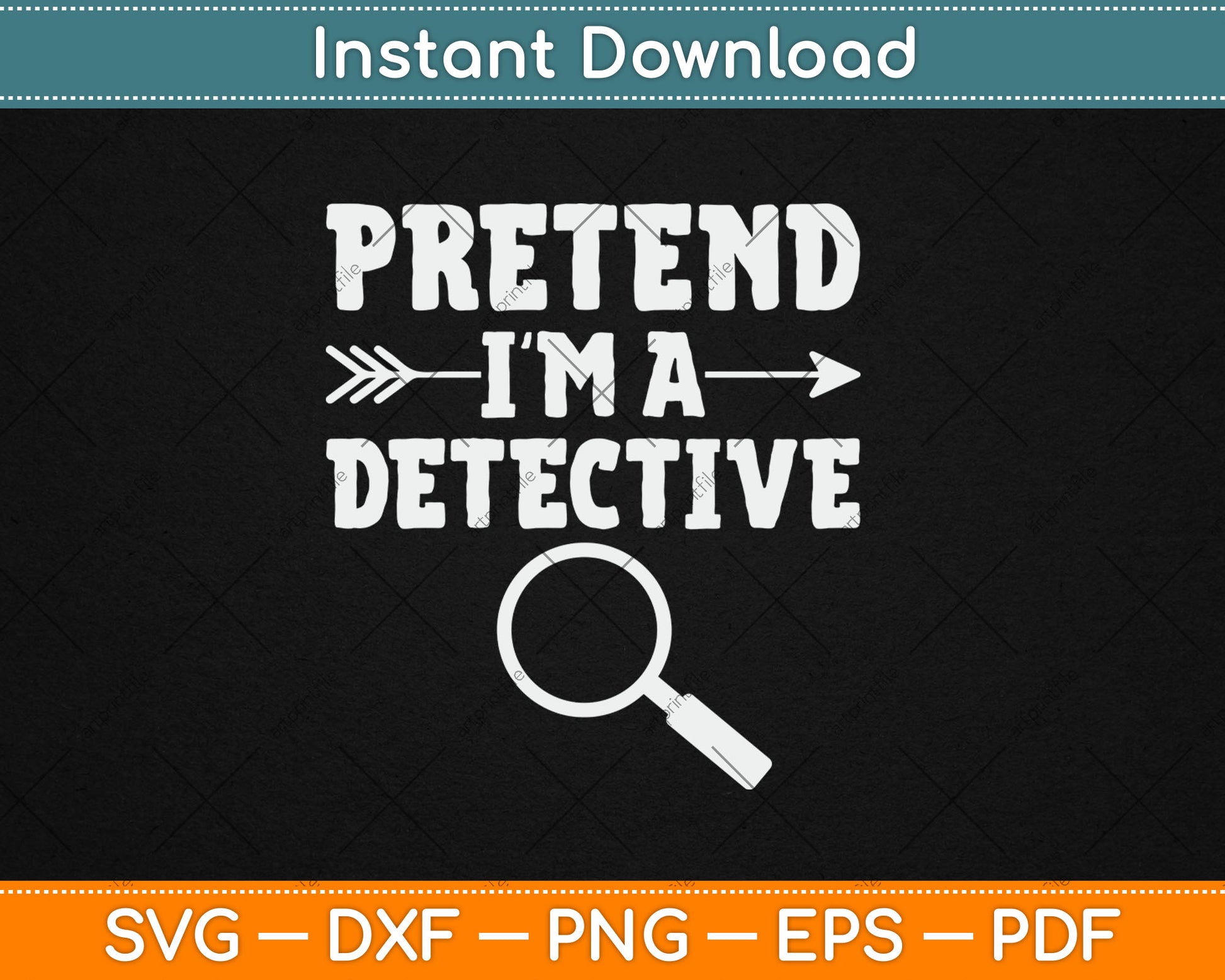 Pretend I'm A Detective Lazy Halloween Funny Svg Digital Cutting File