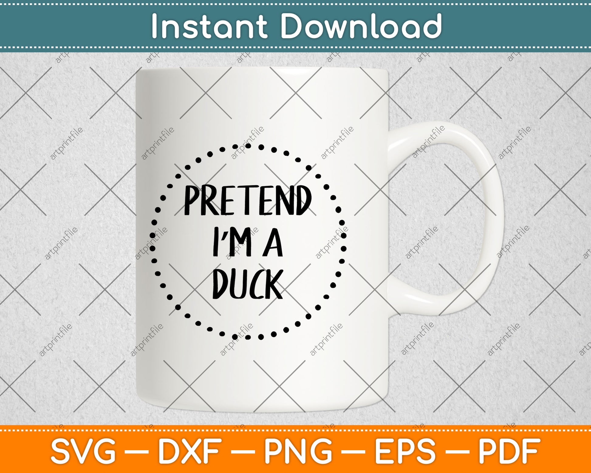 Pretend I'm a Duck Halloween Costume Svg Digital Cutting File