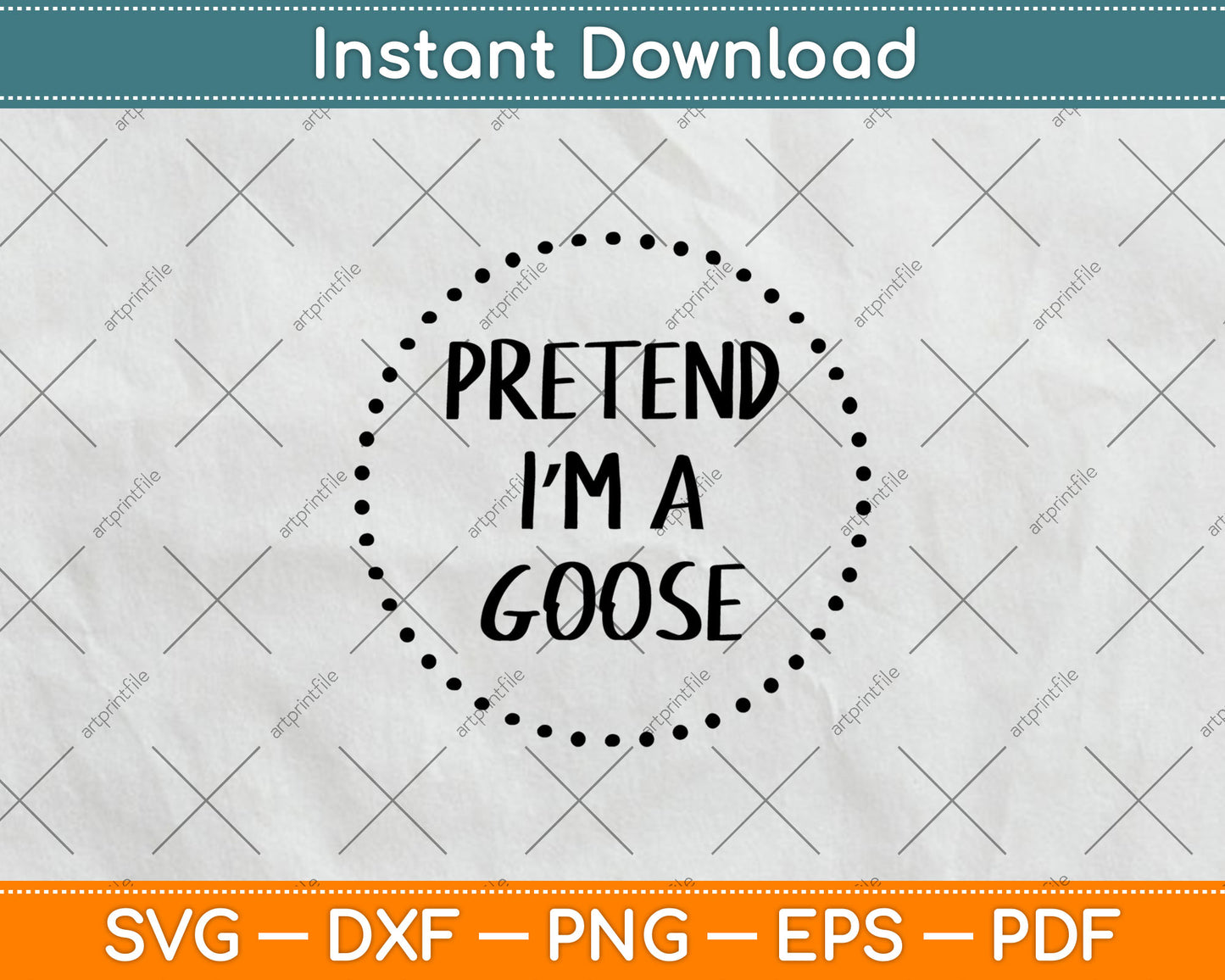 Pretend I'm a Goose Halloween Costume Svg Digital Cutting File