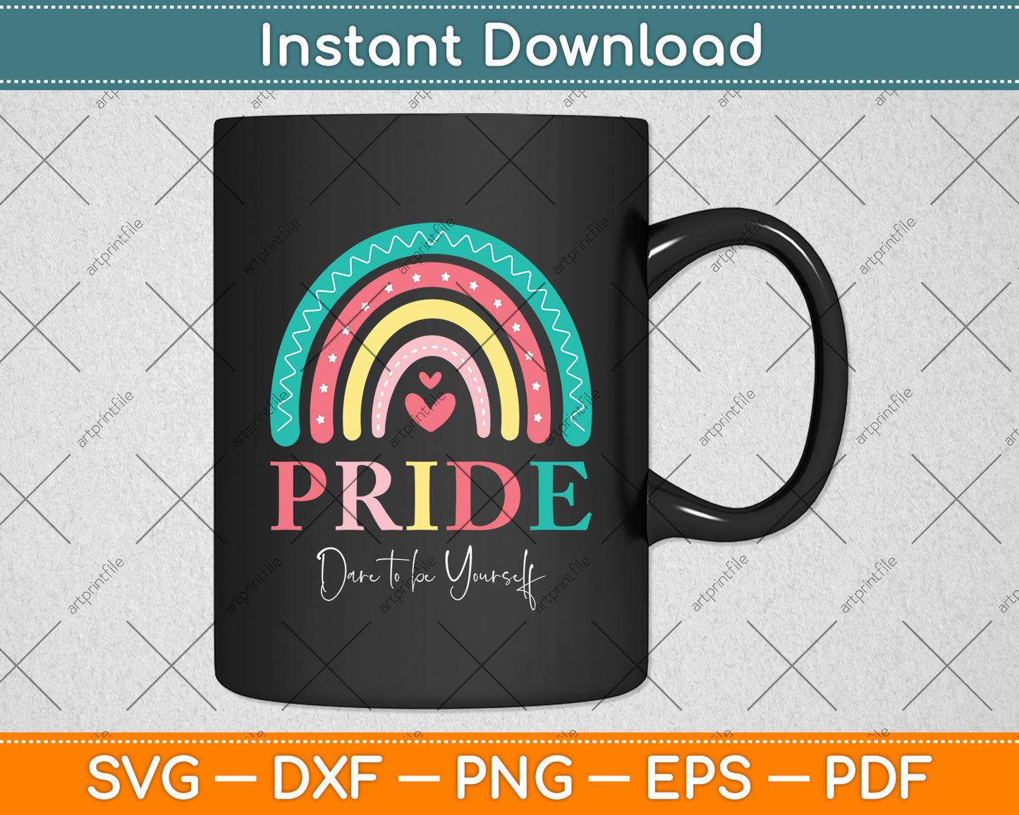 Dare To Be Yourself Love Is Love Gay Pride Month LGBTQ Svg Digital Cutting File