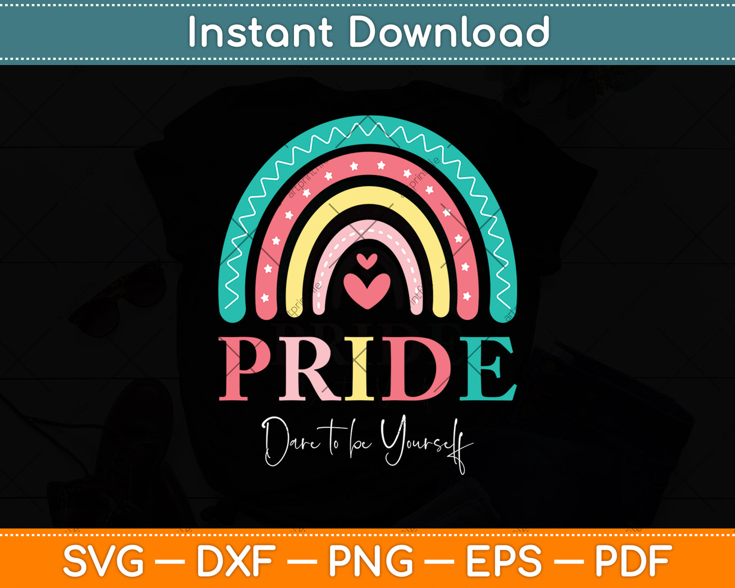 Dare To Be Yourself Love Is Love Gay Pride Month LGBTQ Svg Digital Cutting File