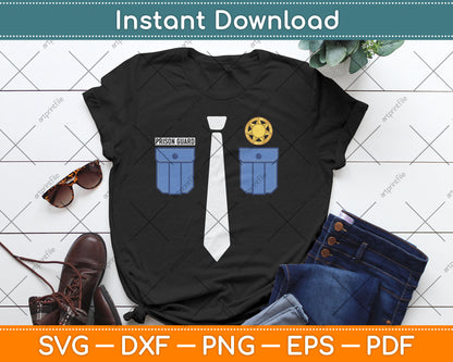 Prison Guard Police Officer Sheriff Funny Costume Gift Svg Digital Cutting File