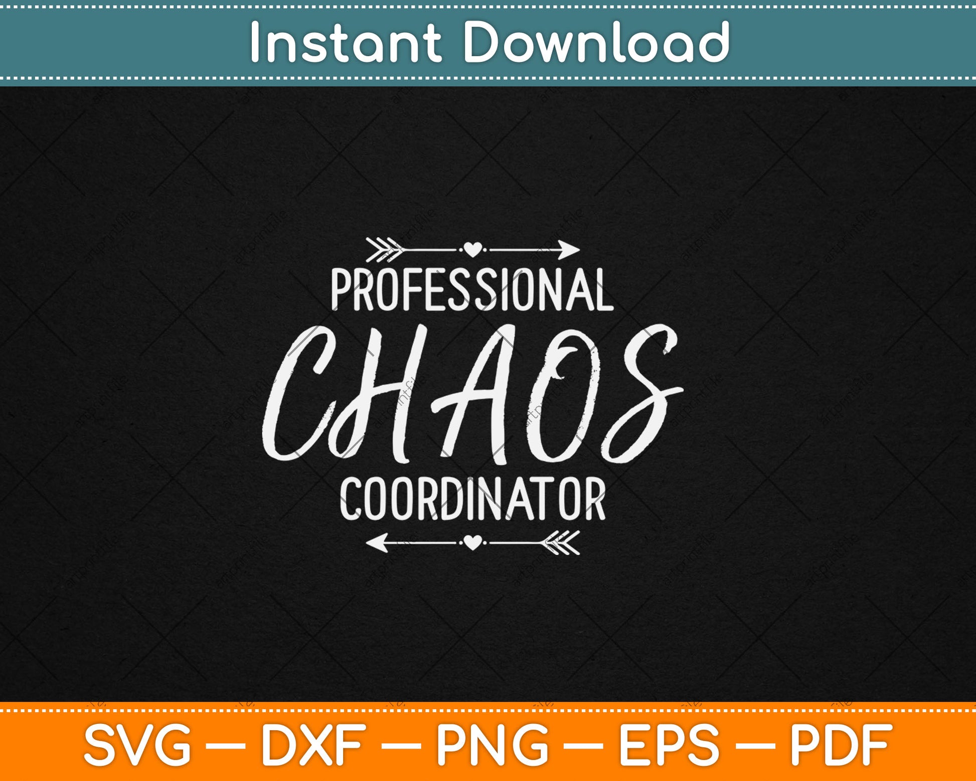Professional Chaos Coordinator Funny Mom Mother's Day Svg Digital Cutting File