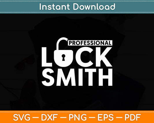 Professional Locksmith Lockpicking Svg Digital Cutting File