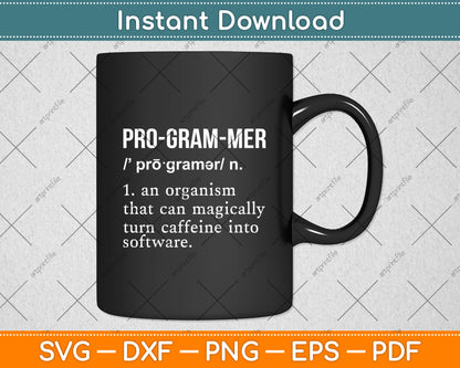 Programmer Definition Funny Software Developer Coder Meaning Svg Digital Cutting File