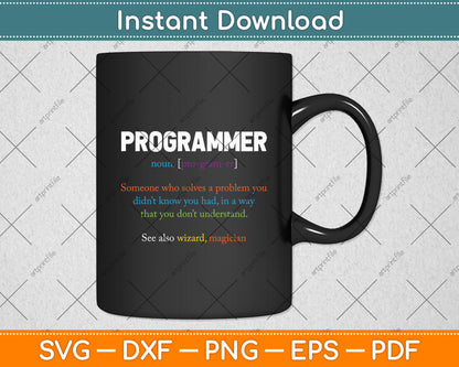 Programming Computer Definition Geek Programmer Funny Svg Digital Cutting File