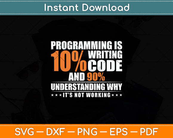 Programming Programmer Software Developer Funny Svg Digital Cutting File